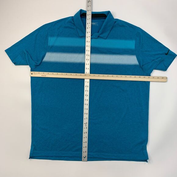 Nike Golf Shirt Men XXL Striped Dri Fit Performance Major Moment Vapor Polo - Picture 5 of 10